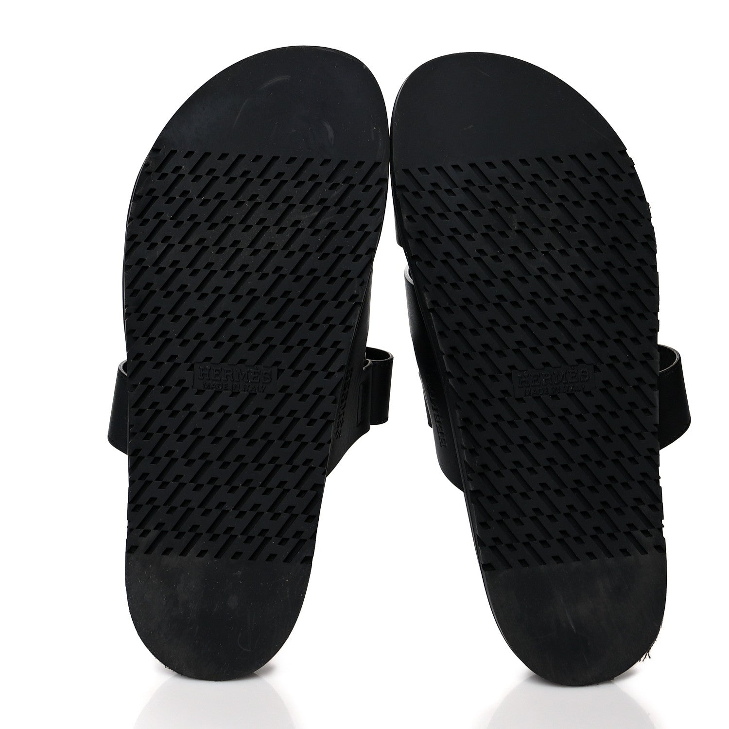 Hermes Calfskin Mens Chypre Sandals 42 Black 5 of 9