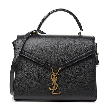 Saint Laurent Grain de Poudre Medium Classic Monogram Cassandra Top Handle Black Rouge Legion 1 of 8