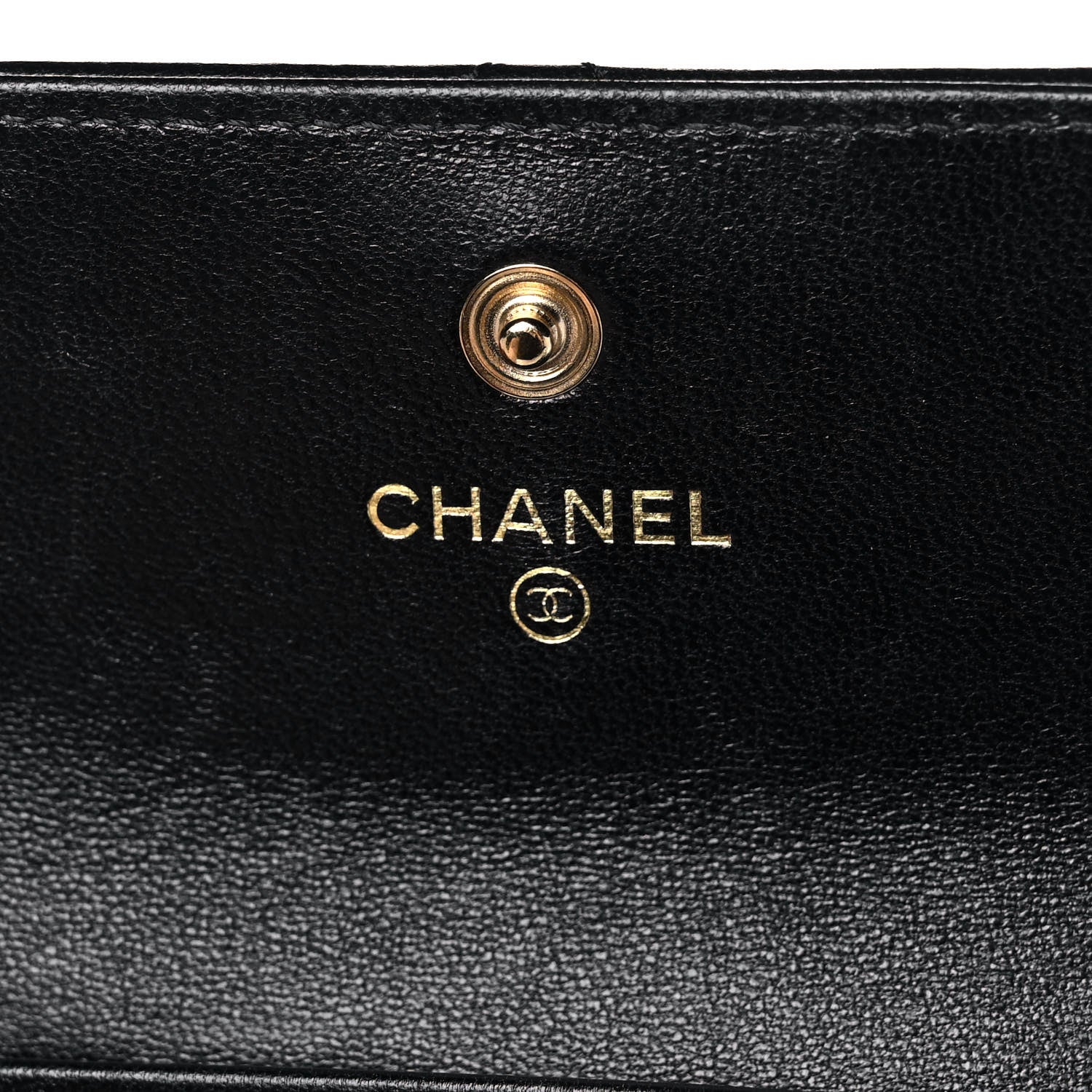 Chanel Lambskin Quilted Chanel 19 Flap Card Holder Black 6 of 12