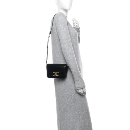 Celine Shiny Calfskin Nano Triomphe Black 2 of 11