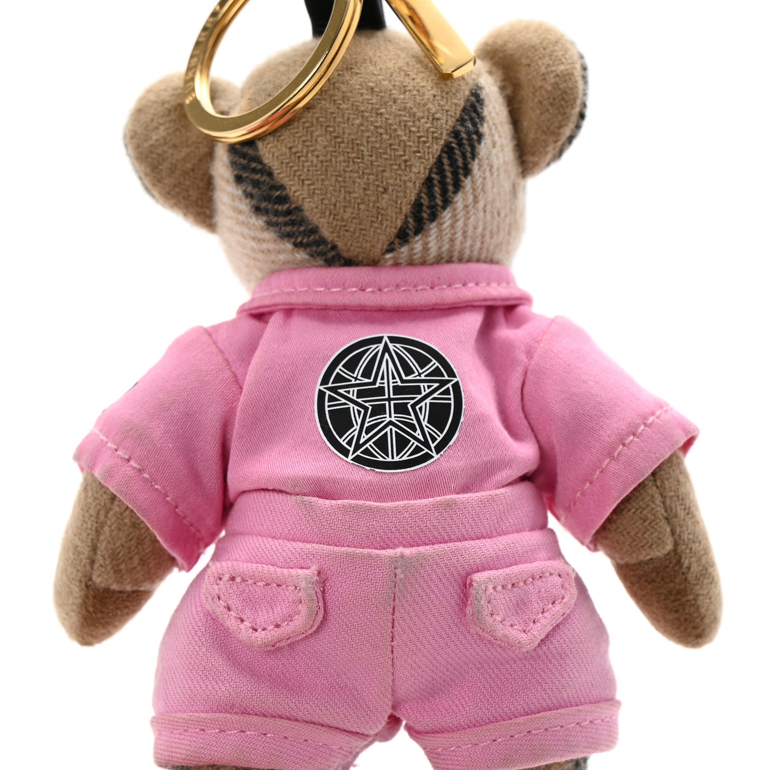 Burberry Cashmere Thomas Angel Jacket Teddy Bear Keychain Charm Pink 5 of 8