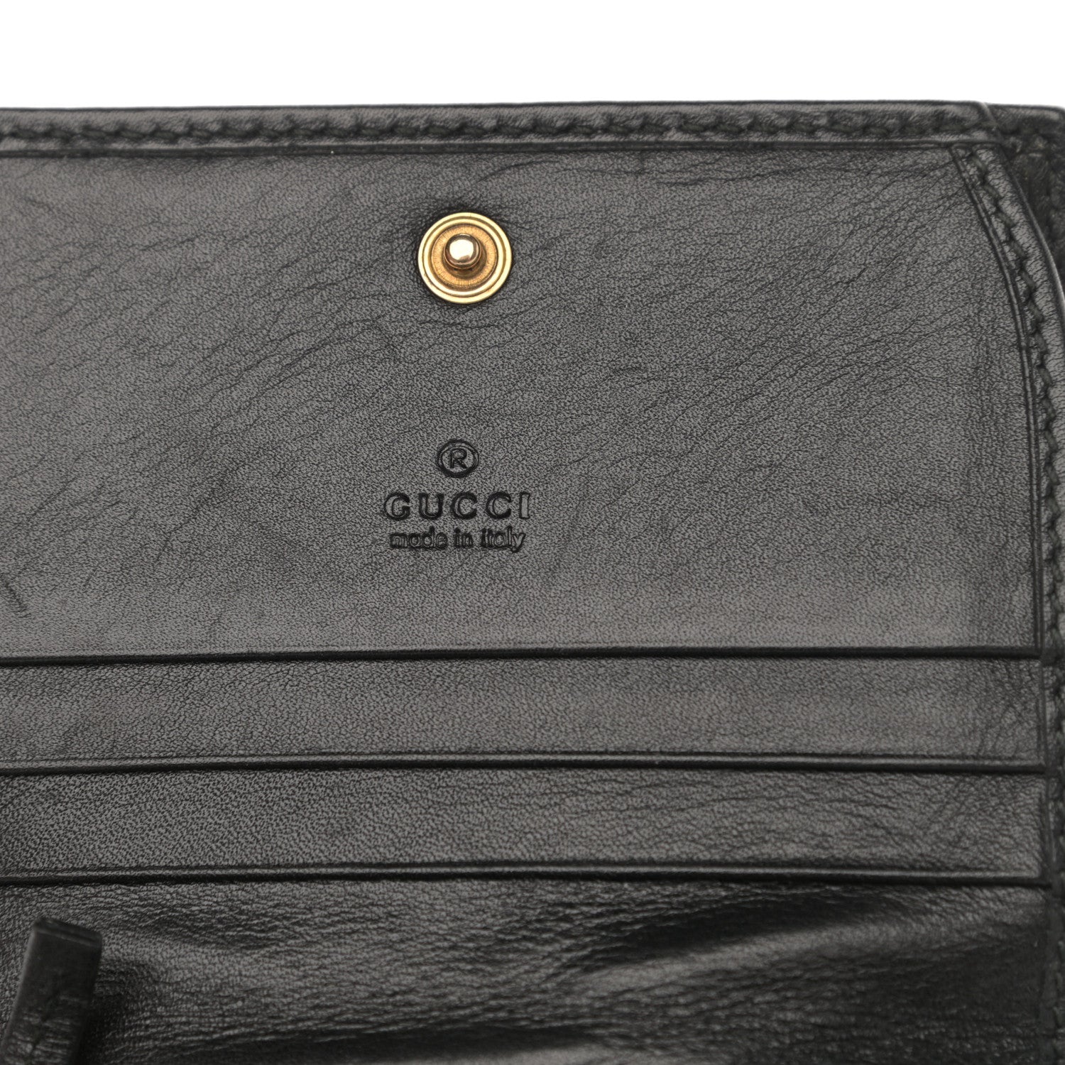 Gucci Calfskin Matelasse GG Marmont Card Case Wallet Black 10 of 10