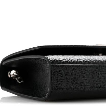 Saint Laurent Grain De Poudre Small Monogram Kate Satchel Black 9 of 12