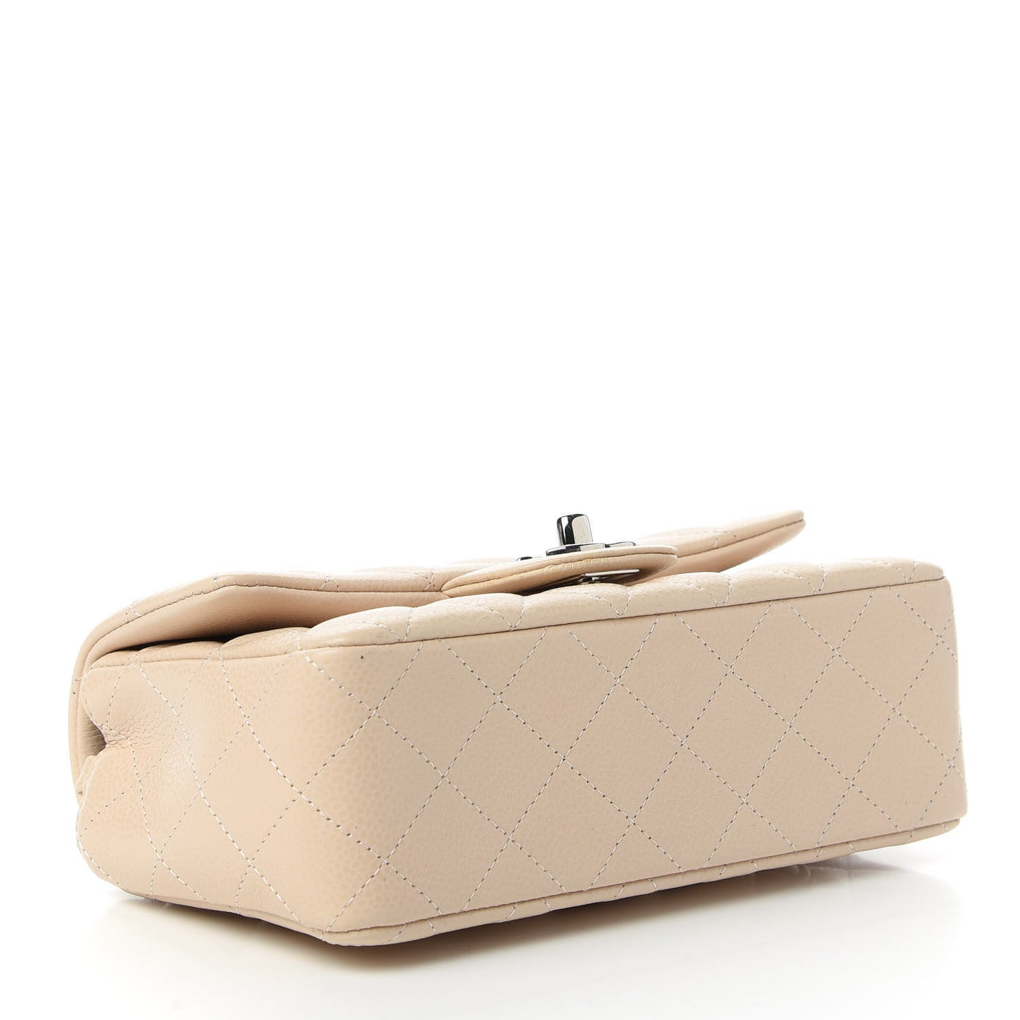 Caviar Quilted Mini Rectangular Flap Light Pink