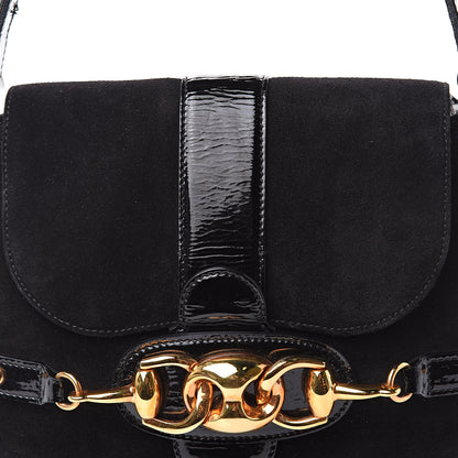 Gucci Suede Wave Flap Bag Black 11 of 13