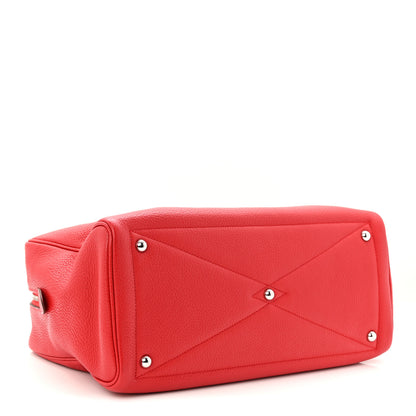 Hermes Taurillon Clemence Victoria II 35 Rouge Casaque 4 of 10
