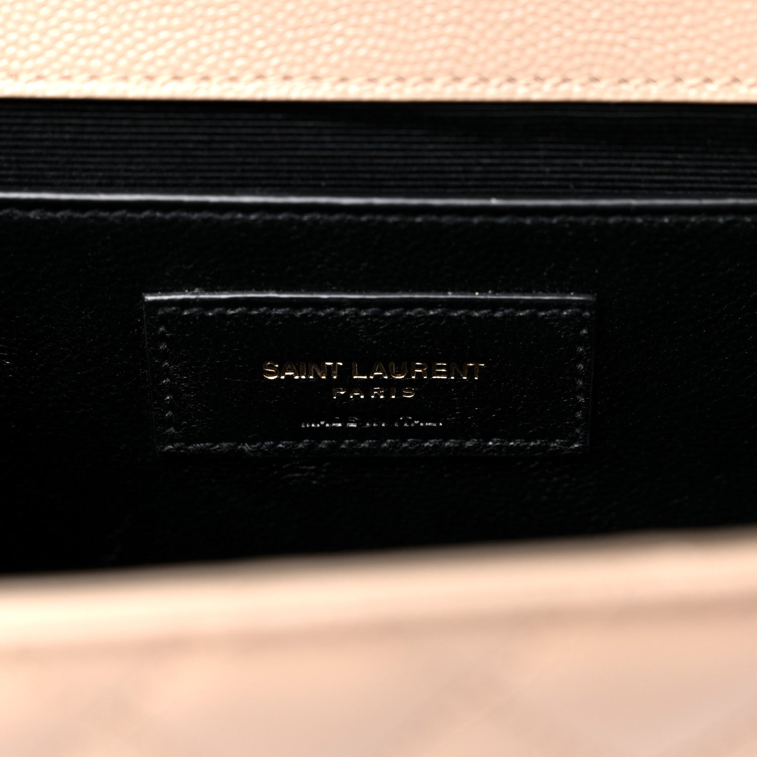 Saint Laurent Grain De Poudre Textured Mixed Matelasse Medium Triquilt Monogram Satchel Dark Beige 7 of 10