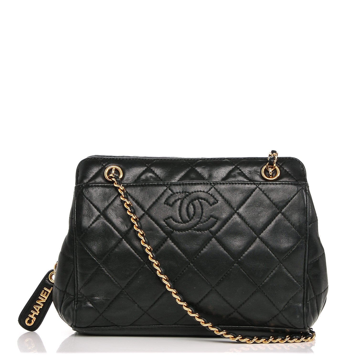 Chanel Lambskin Quilted Shoulder Bag Black 1 of 8