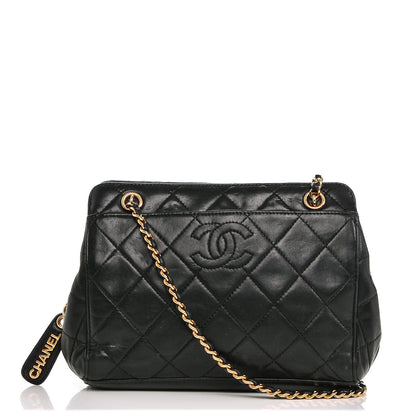 Chanel Lambskin Quilted Shoulder Bag Black 1 of 8