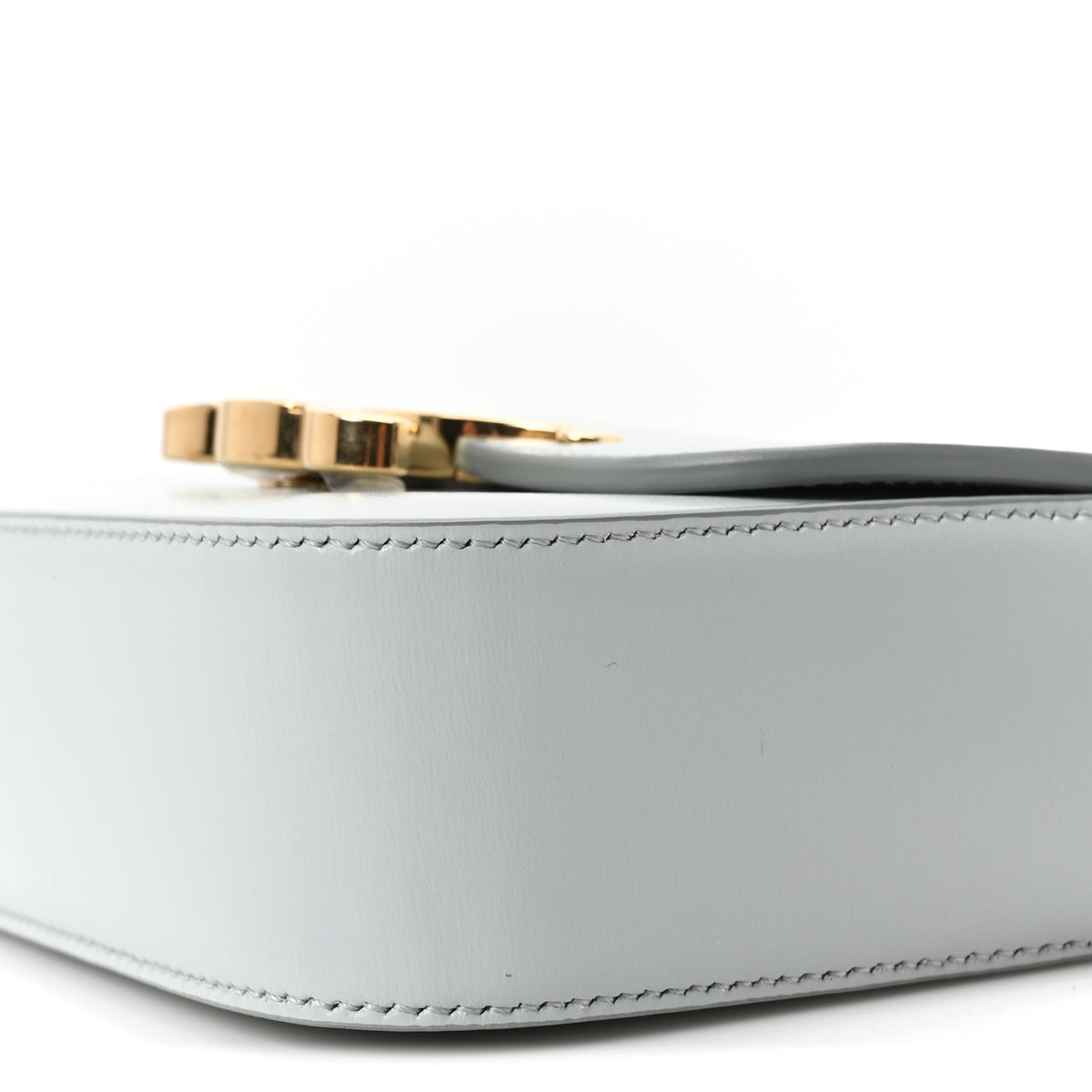 Shiny Calfskin Mini Triomphe Ice Blue