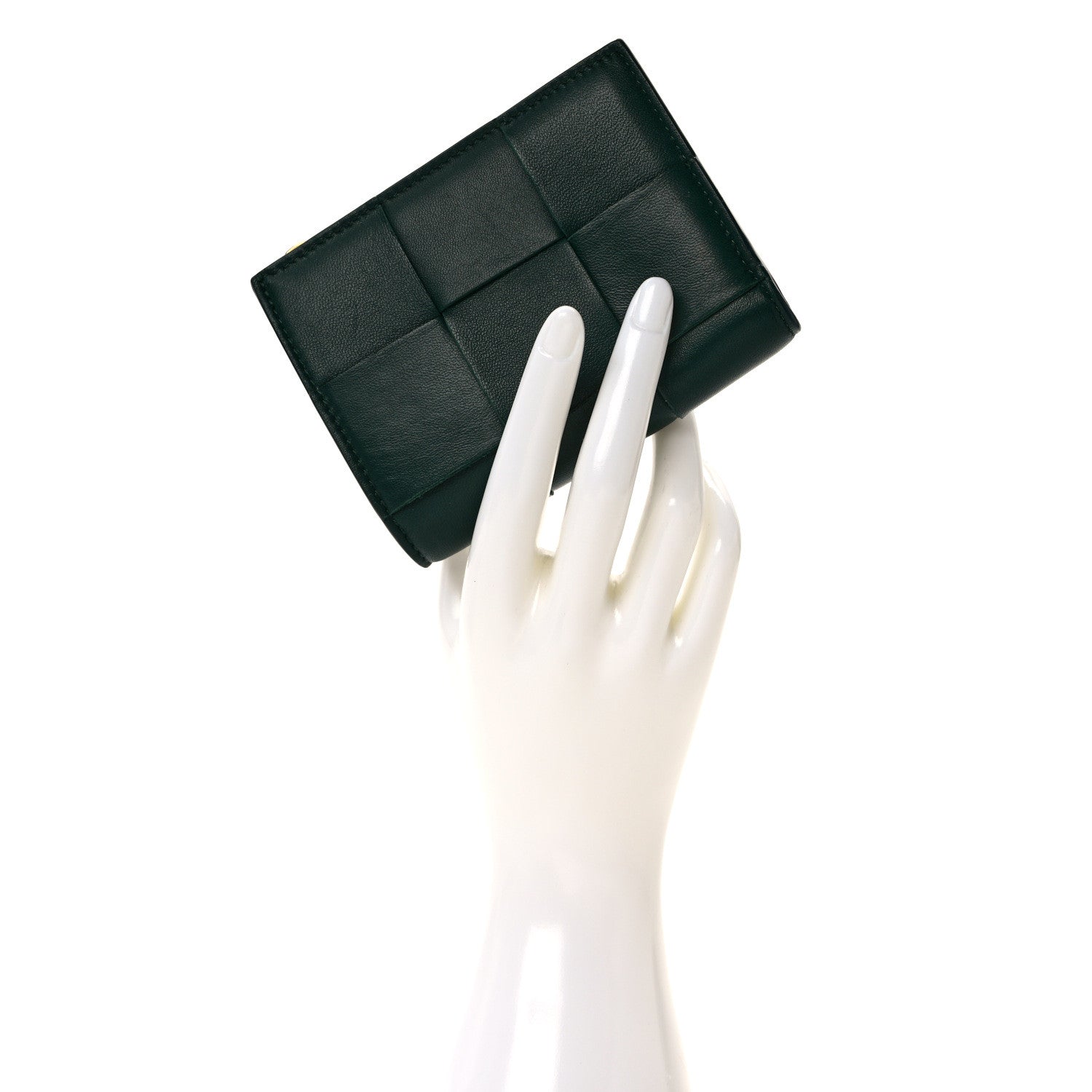 Bottega Veneta Nappa Maxi Intrecciato Bifold Zip Wallet Raintree 2 of 6