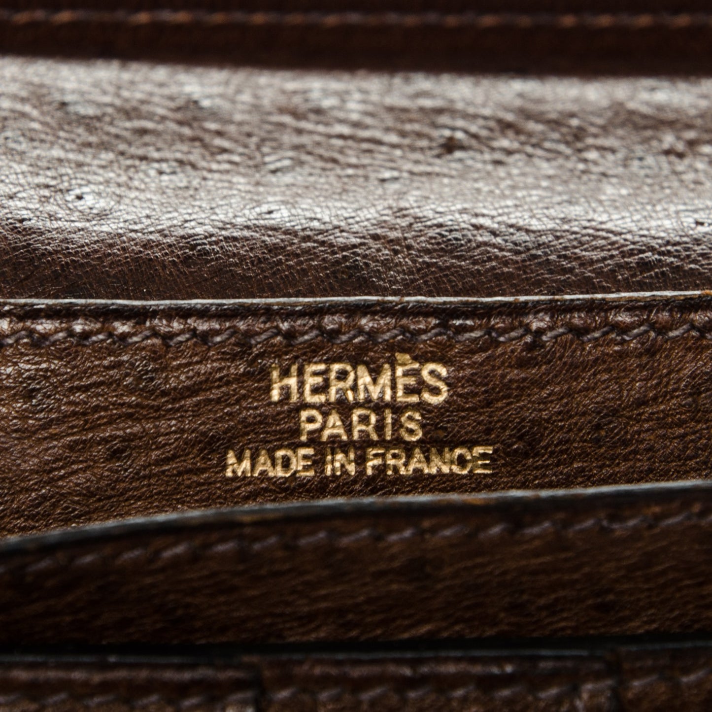 Ostrich Bearn Wallet Chocolate