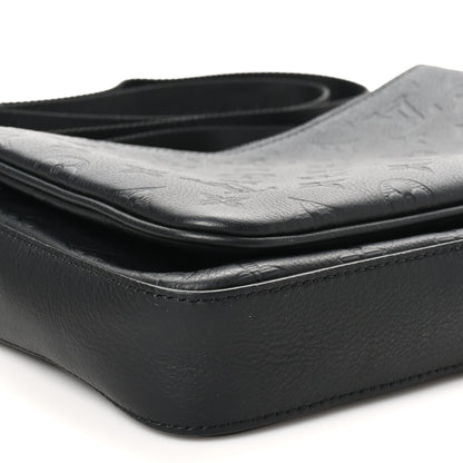 Louis Vuitton Calfskin Monogram Shadow Trio Messenger Black 9 of 10