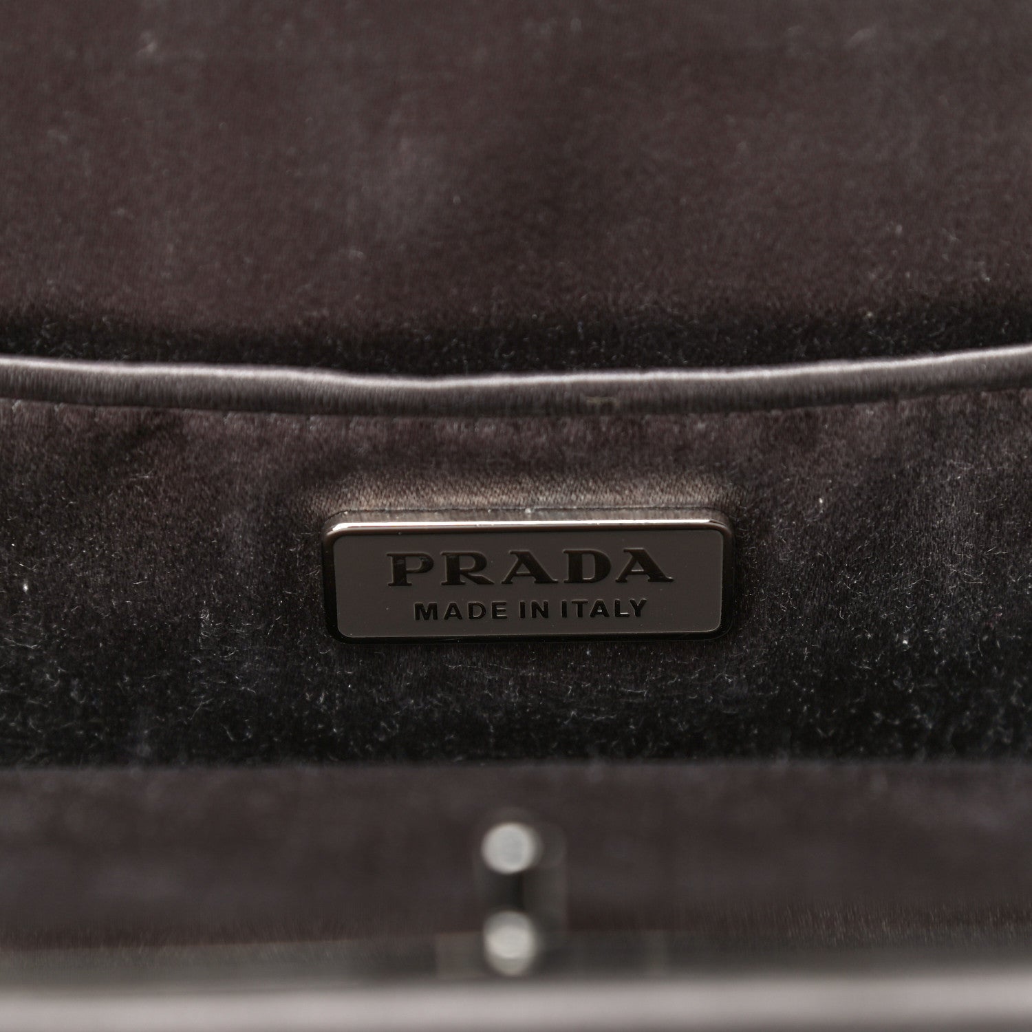Prada Satin Embellished Framed Bag Fumo 6 of 15