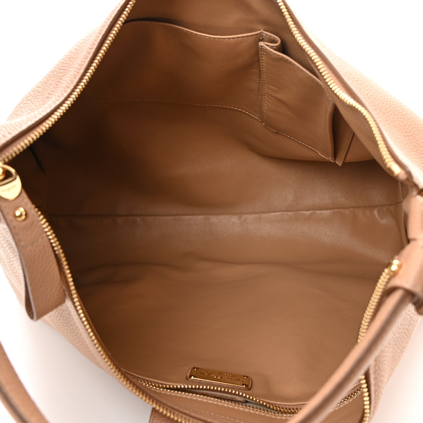 Calfskin Fanisa Gancini Hobo Natural