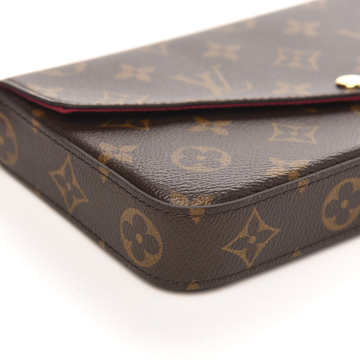 Louis Vuitton Monogram Pochette Felicie Chain Wallet Fuchsia 9 of 10