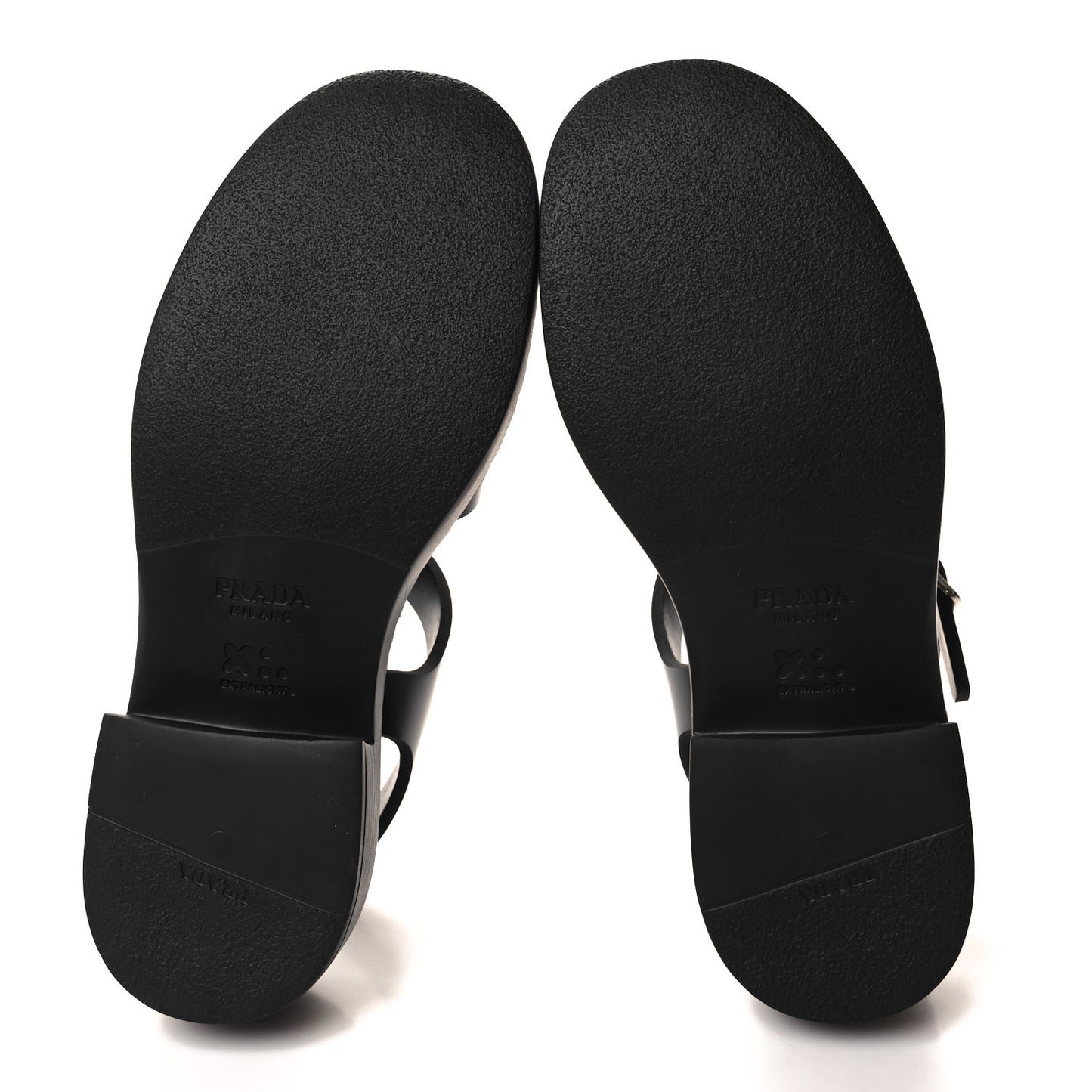 Foam Rubber Metal Triangle Logo 50mm Cage Sandals 38 Black