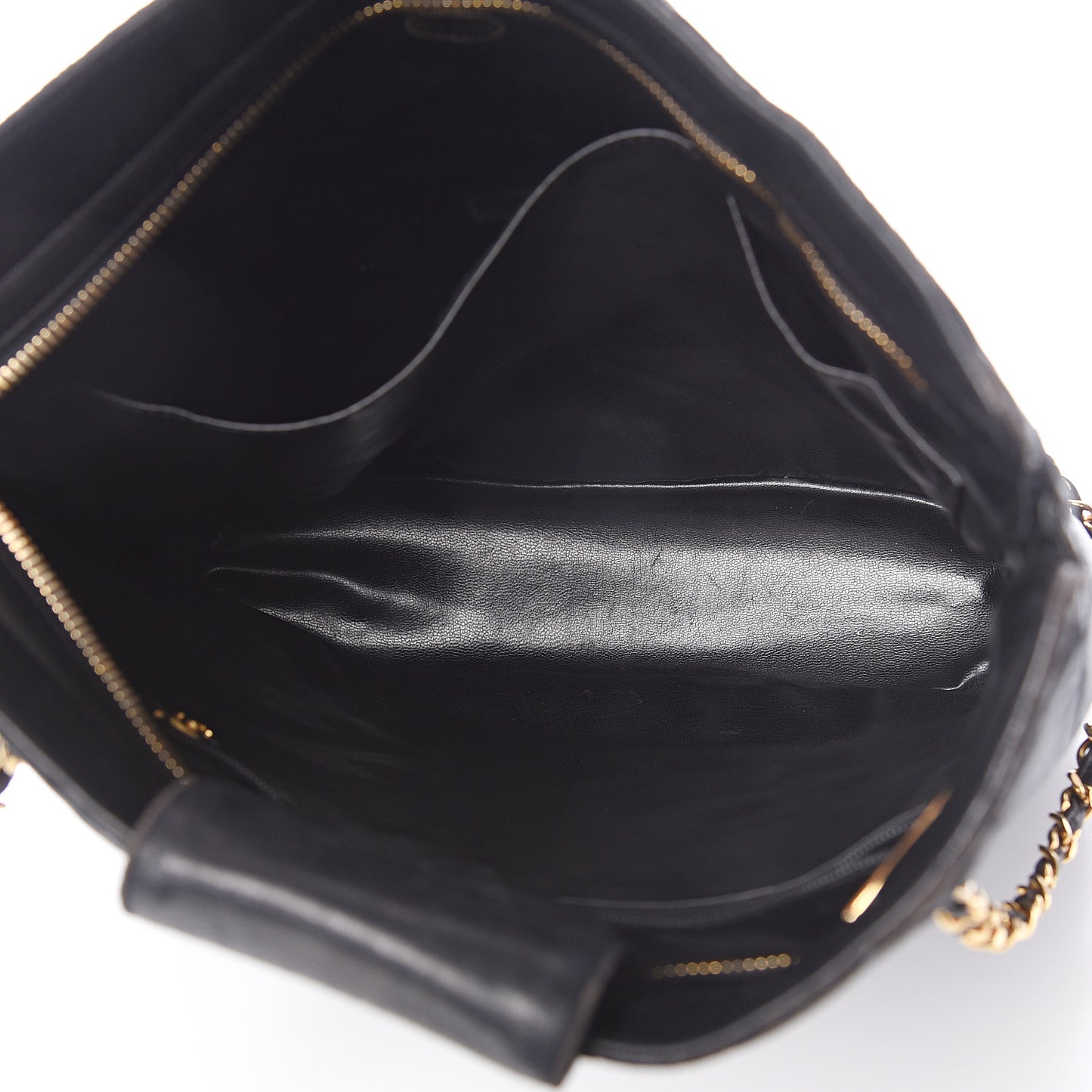 Lambskin Quilted Shoulder Bag Black