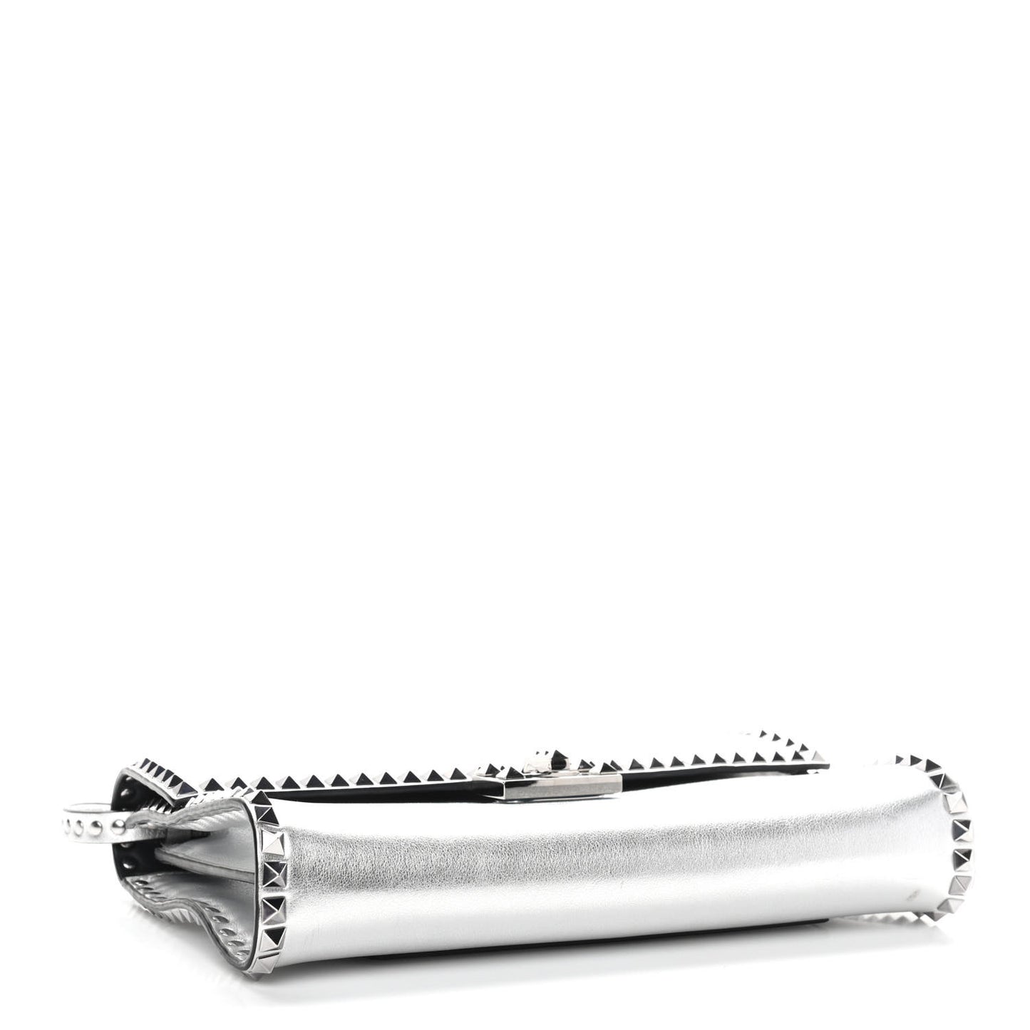 Vitello Rockstud No Limit Shoulder Bag Silver