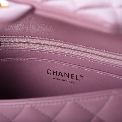 Chanel Lambskin Quilted Mini Rectangular Flap Pink 6 of 7