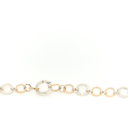 Tiffany Sterling Silver 18K Yellow Gold Interlocking Circles Link Necklace 4 of 4