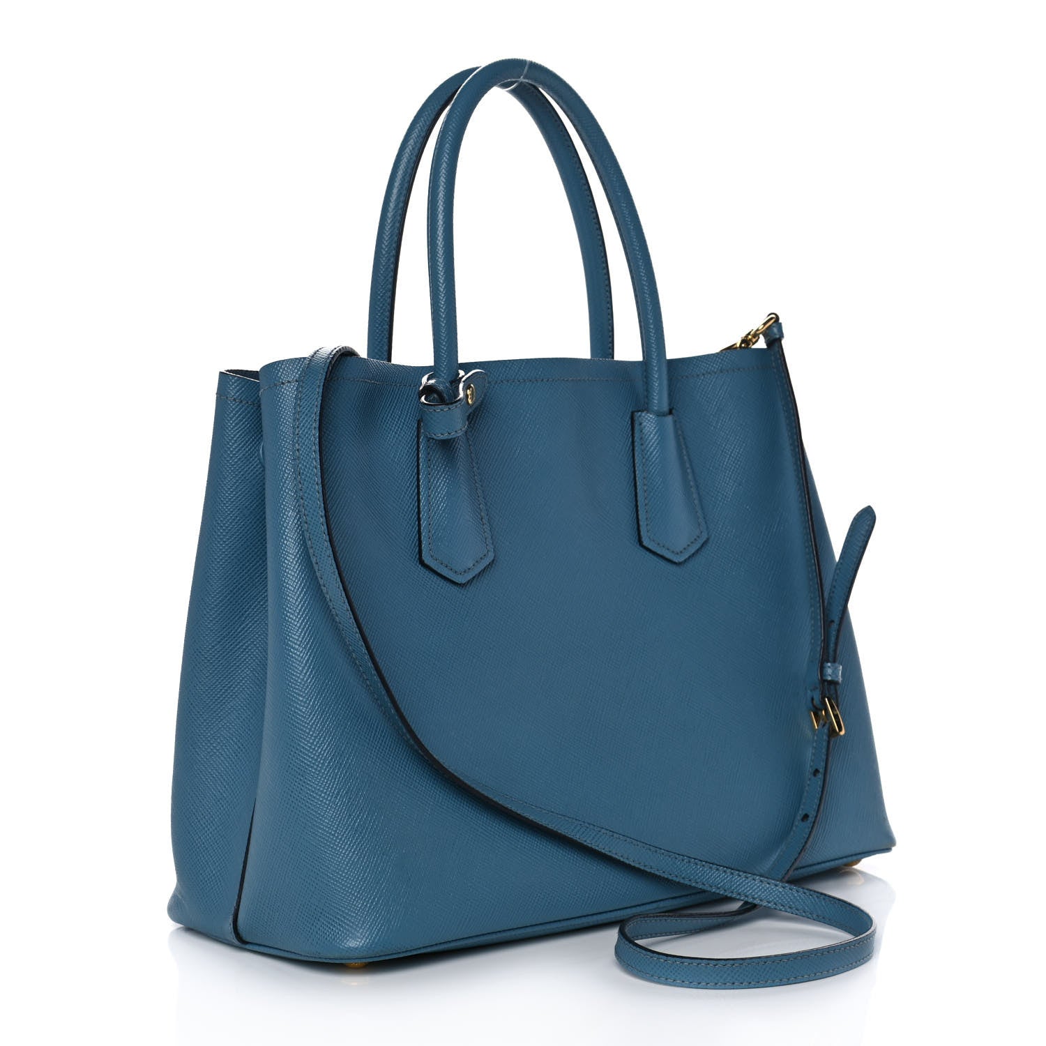 Prada Saffiano Cuir Small Double Bag 2 of 9