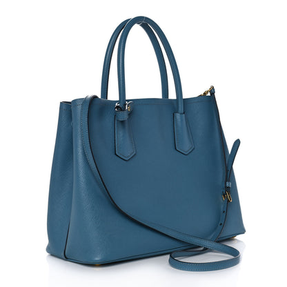 Prada Saffiano Cuir Small Double Bag 2 of 9