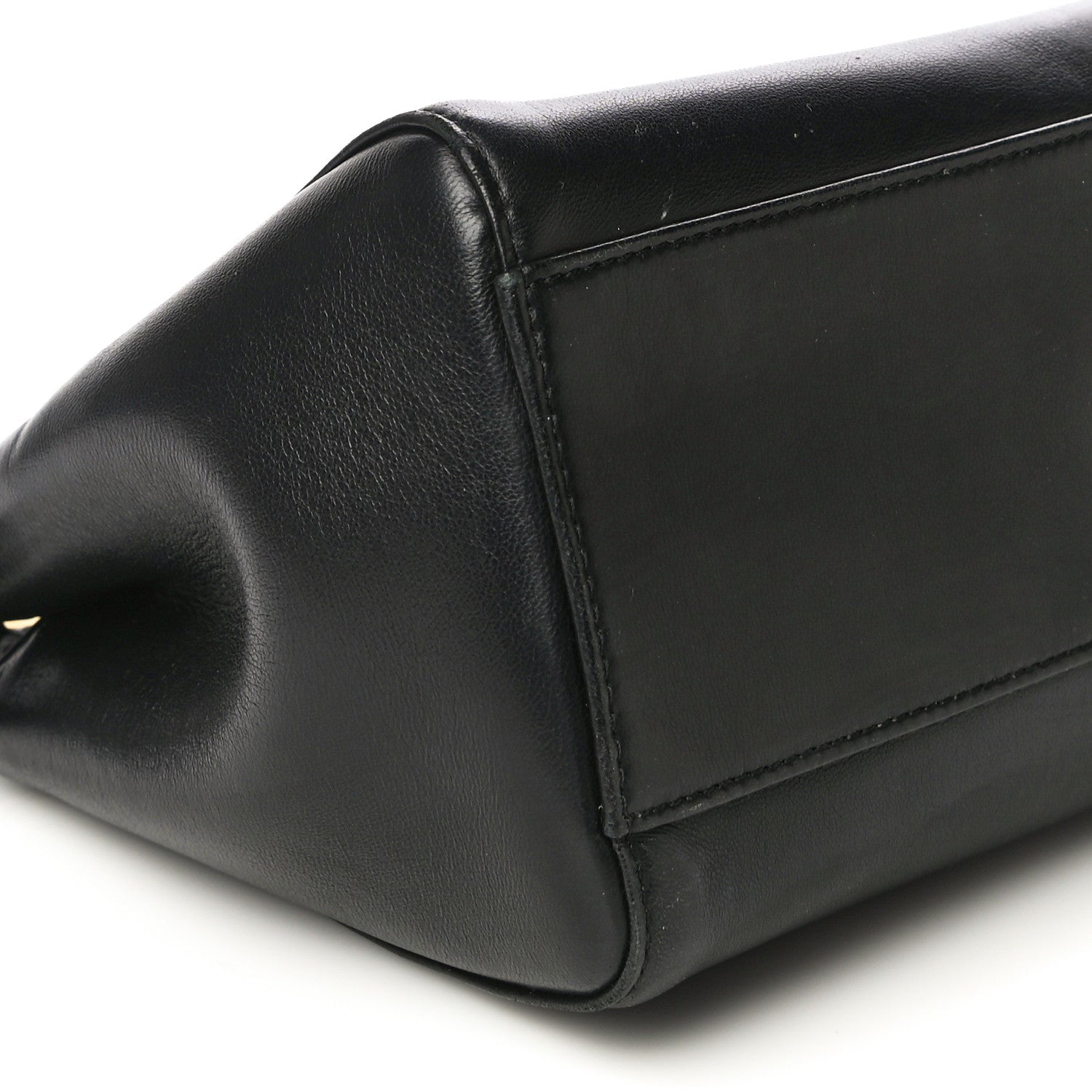 Fendi Nappa Mini Peekaboo Iconic Satchel Black 10 of 26