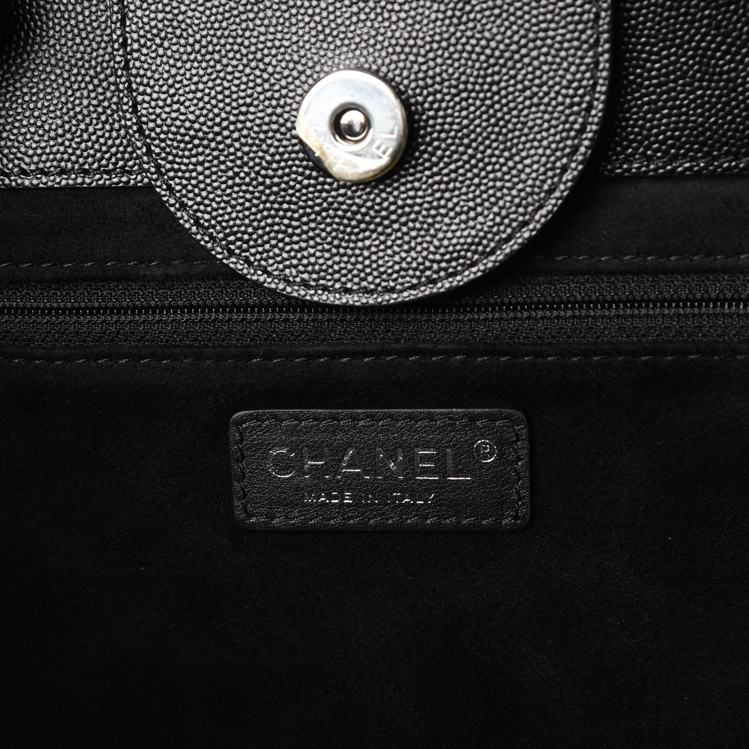 Chanel Caviar Medium Studded Deauville Tote Black 6 of 7