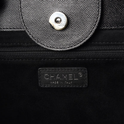 Chanel Caviar Medium Studded Deauville Tote Black 6 of 7