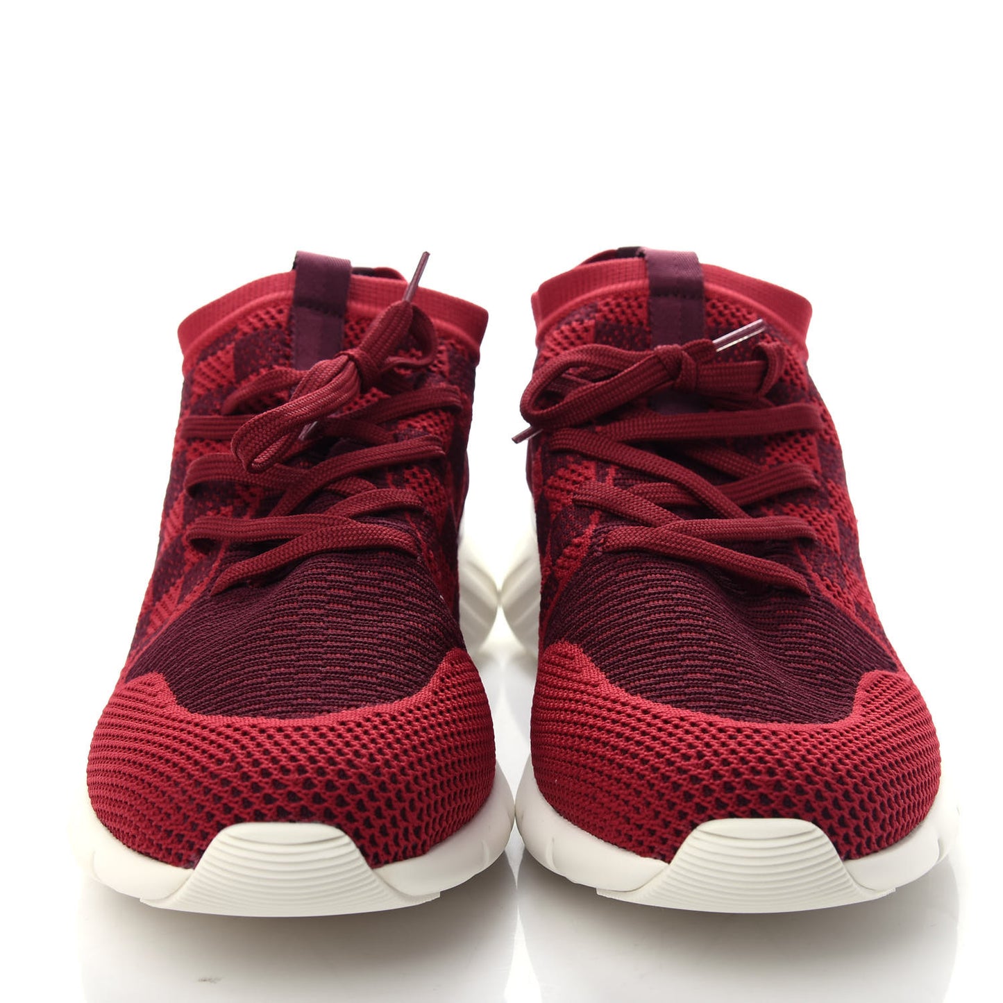 Knit Damier Mens Fastlane Sneakers 7.5 Burgundy Red