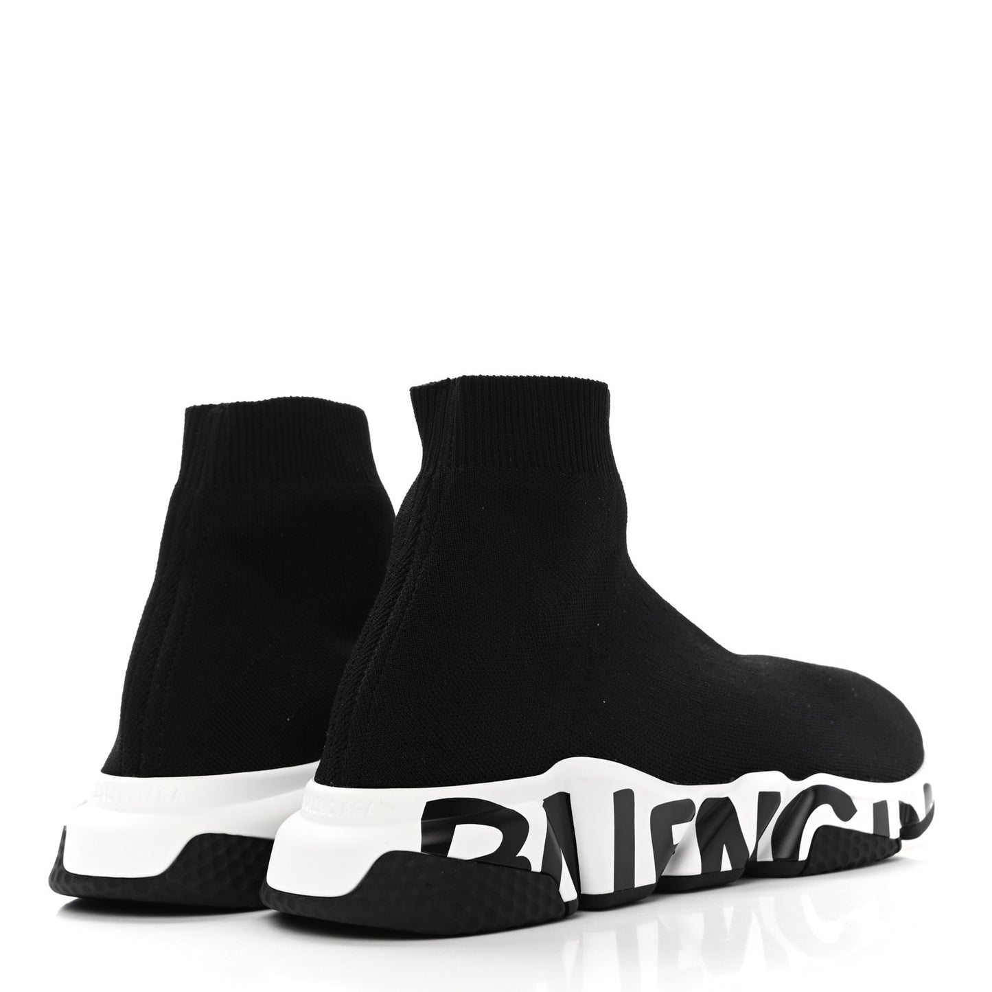 Neoprene Knit Womens Speed Graffiti Sneakers 43 Black White