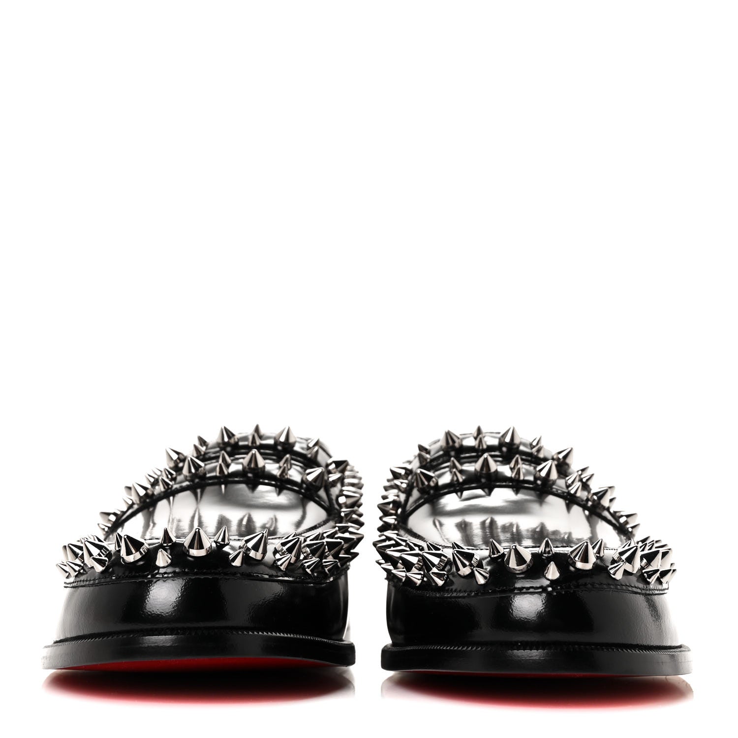 Christian Louboutin Patent Calfskin Spikes Mattia Loafers 40.5 Black 2 of 8