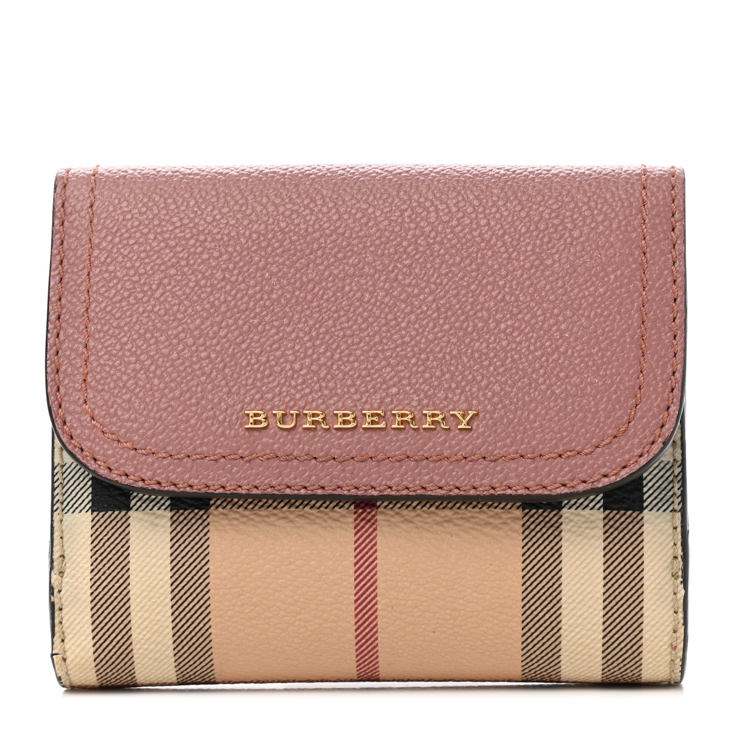 Burberry House Check Luna French Wallet Dusty Pink 1 of 9