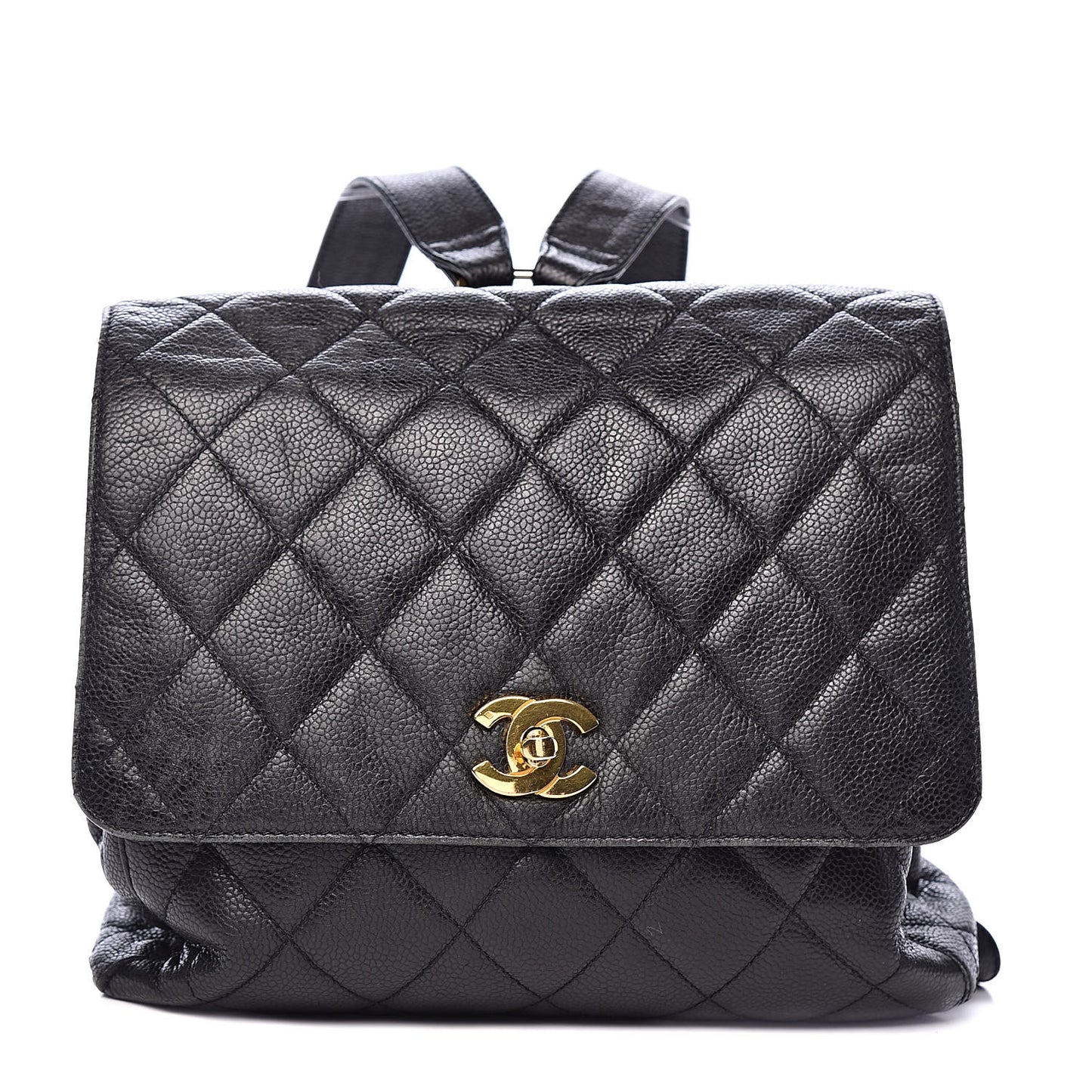 Caviar Quilted Backpack Black