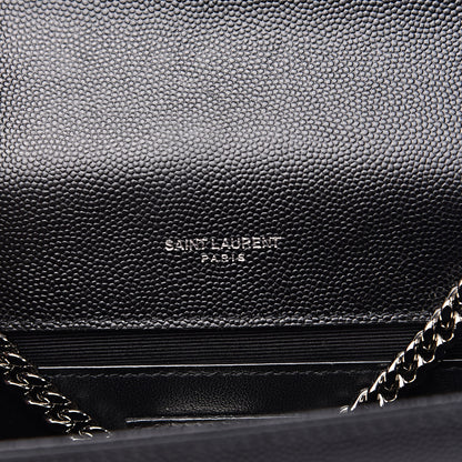 Saint Laurent Grain De Poudre Small Monogram Kate Satchel Black 6 of 9