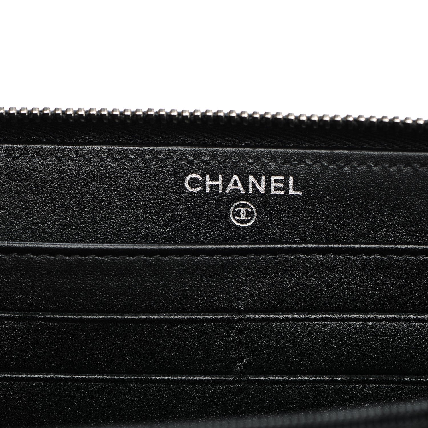 Chanel Caviar Quilted Large Gusset Zip Around Wallet Black 6 of 8