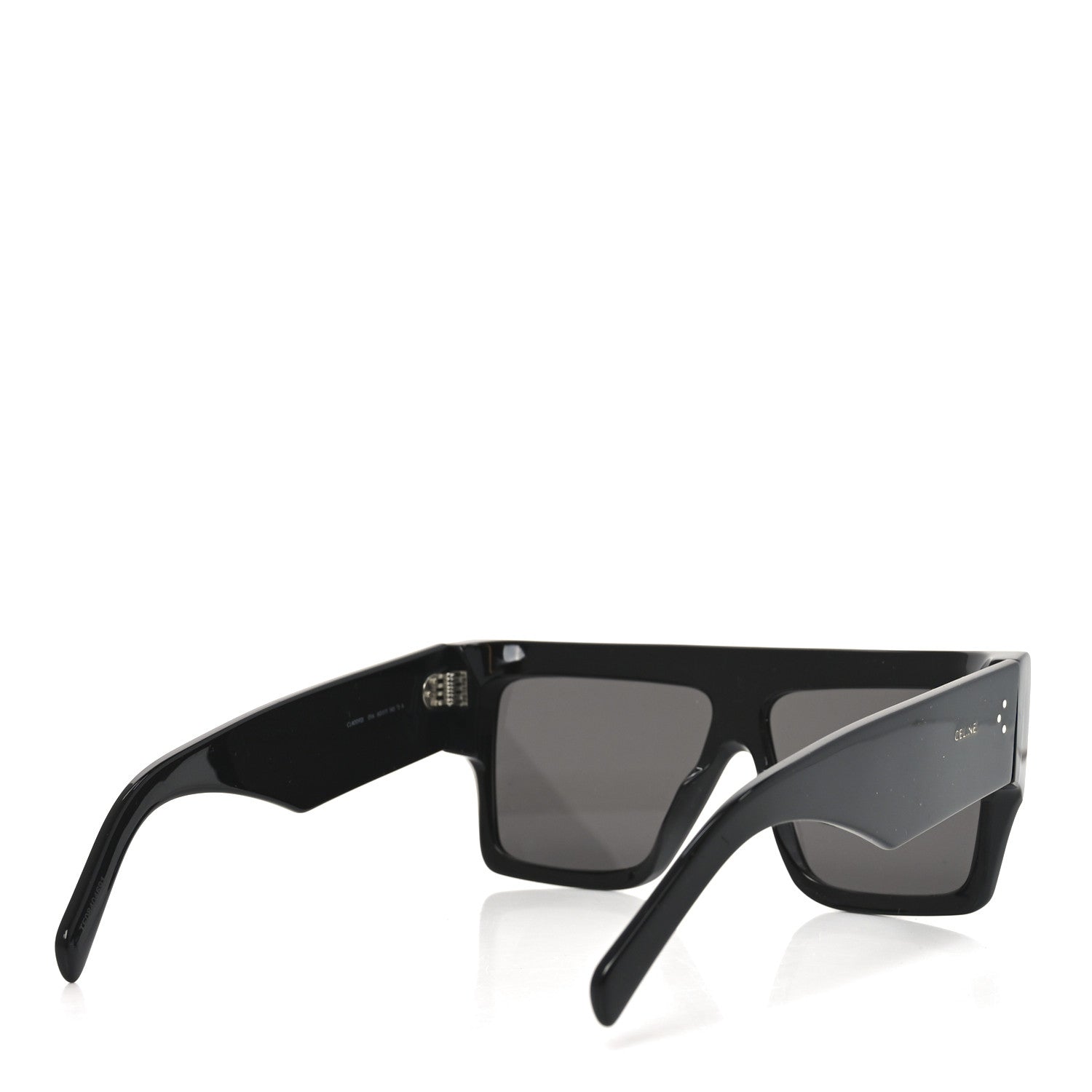 Celine Acetate Flat Top Rectangular Sunglasses CL400921 Black 4 of 7