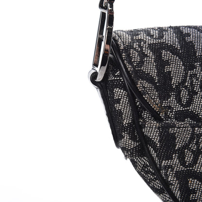 Christian Dior Monogram Saddle Bag Black 17 of 20