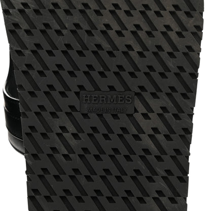 Hermes Calfskin Womens Empire Sandals 37 Black 6 of 11