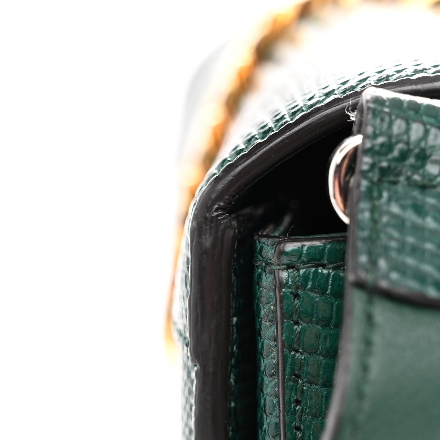 Lizard Mini Sylvie 1969 Messenger Bag Green
