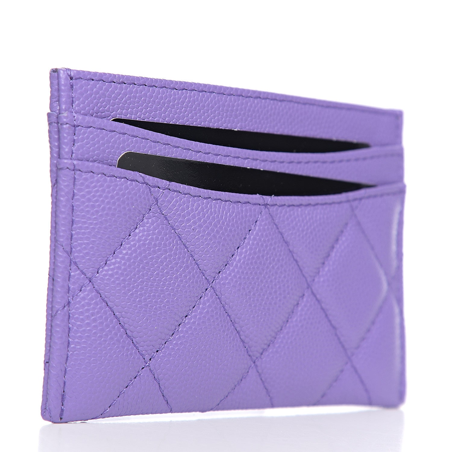 Chanel Caviar Quilted Card Holder Purple 2 of 8