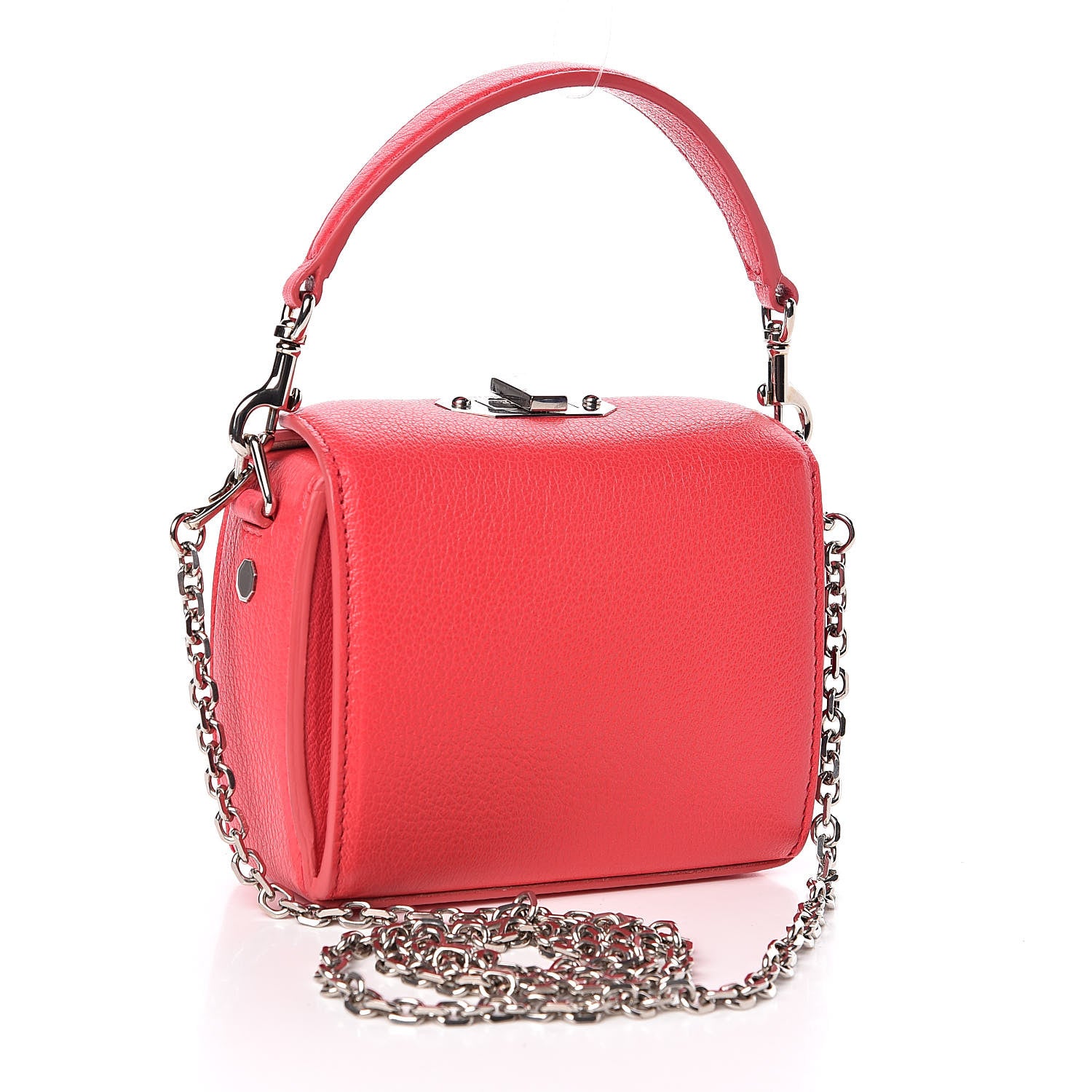 Alexander McQueen Calfskin Box Shoulder Bag 16 Red 3 of 9