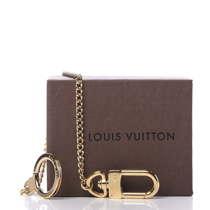 Louis Vuitton Metal Pochette Extender Key Ring Chain Gold 5 of 5