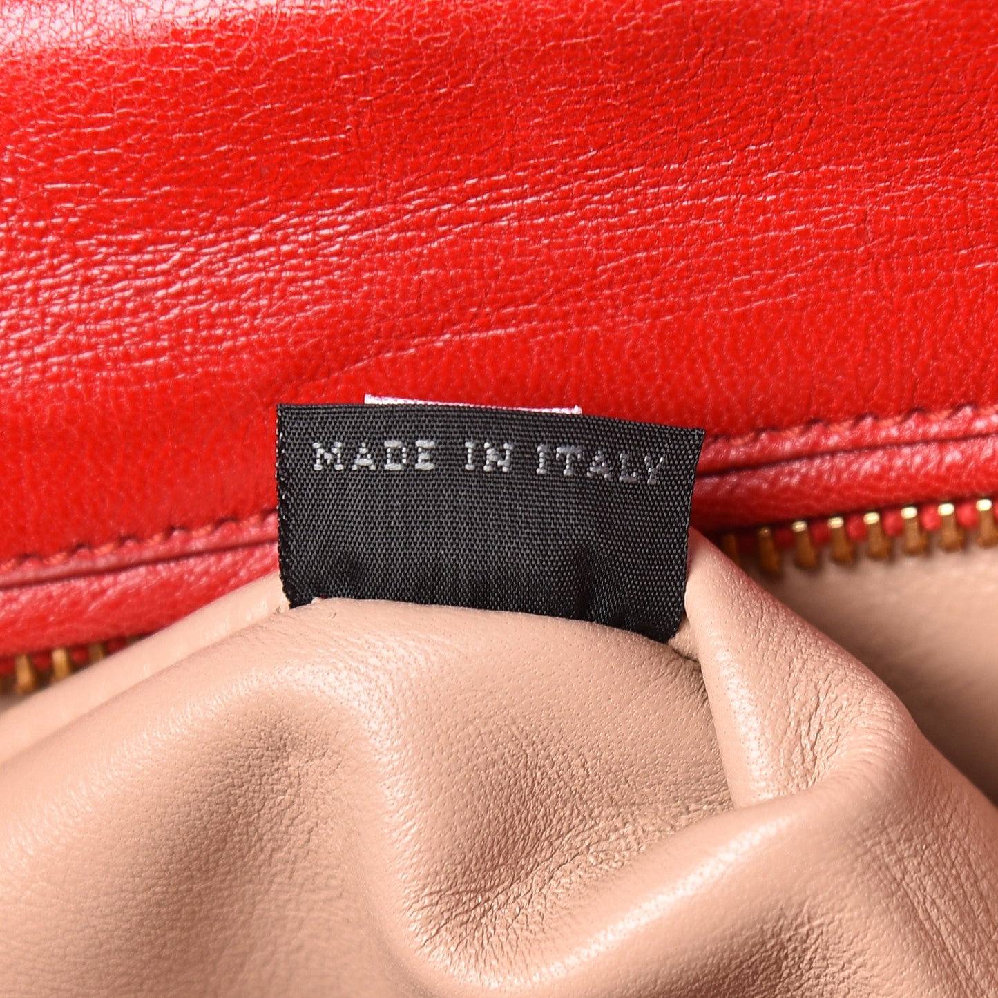 Capretto Gaufre Flap Bag Rosso