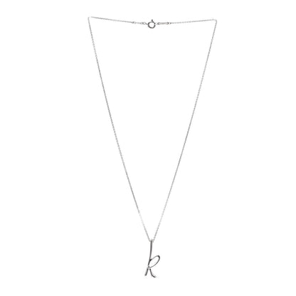 Tiffany Sterling Silver Elsa Peretti Letter K Pendant Necklace 3 of 4