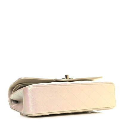 Chanel Iridescent Lambskin Quilted Medium Double Flap Ivory 4 of 11