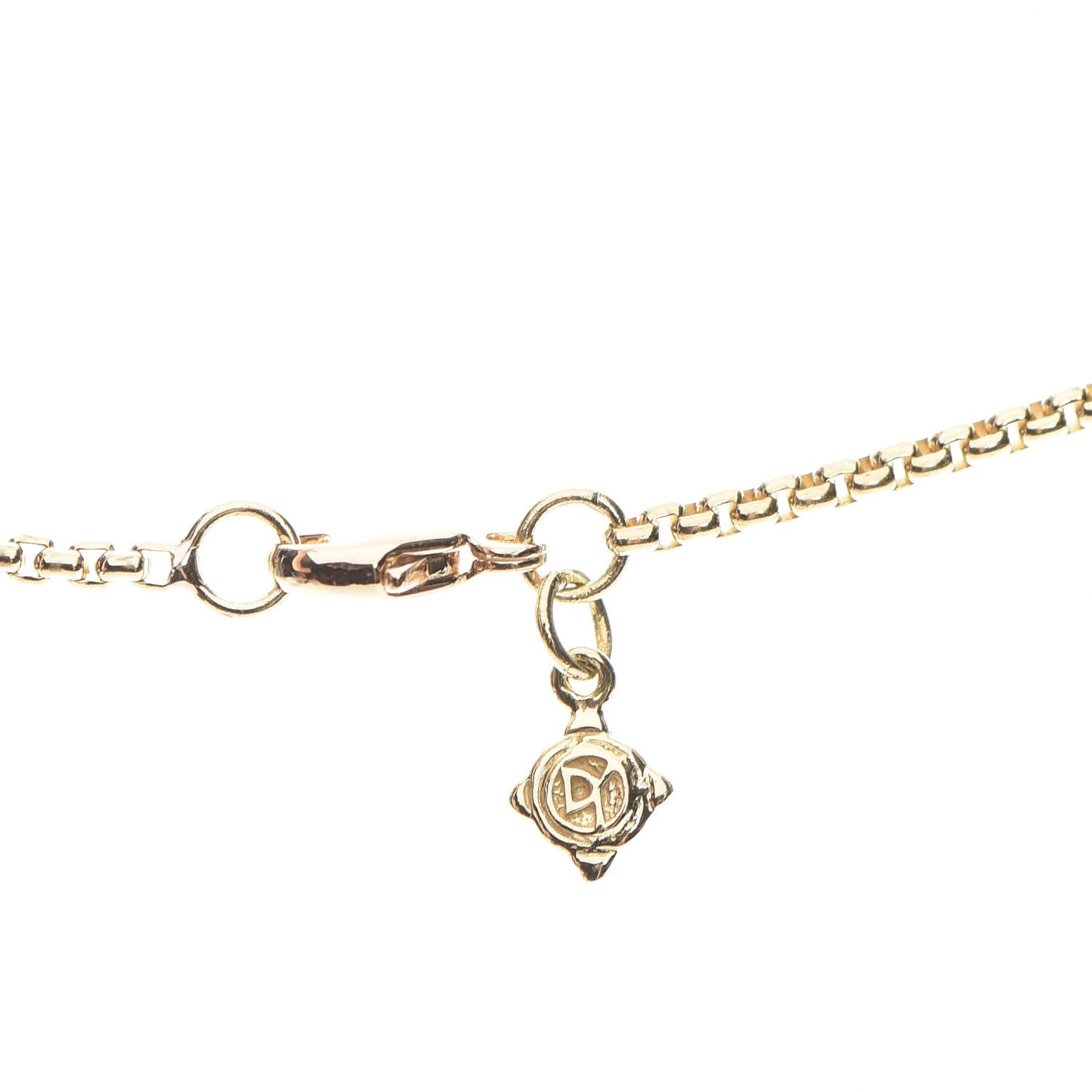 18K Yellow Gold Diamond Crossover Bar Pendant Necklace