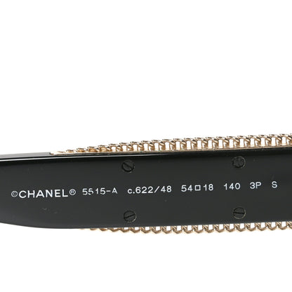 Chanel Acetate Oval Sunglasses 5515-A Black 5 of 7