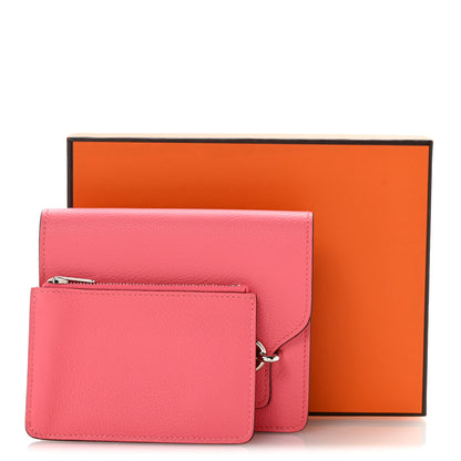 Hermes Chevre Mysore Roulis Slim Wallet Rose Azalee 10 of 10